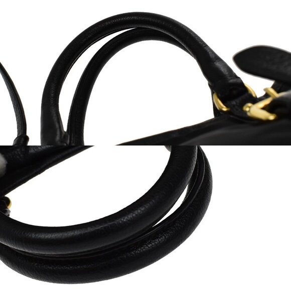 PRADA Logo Tessuto 2Way Hand Shoulder Bag Nylon Leather Black GHW Italy 87KB247 - Picture 9 of 16